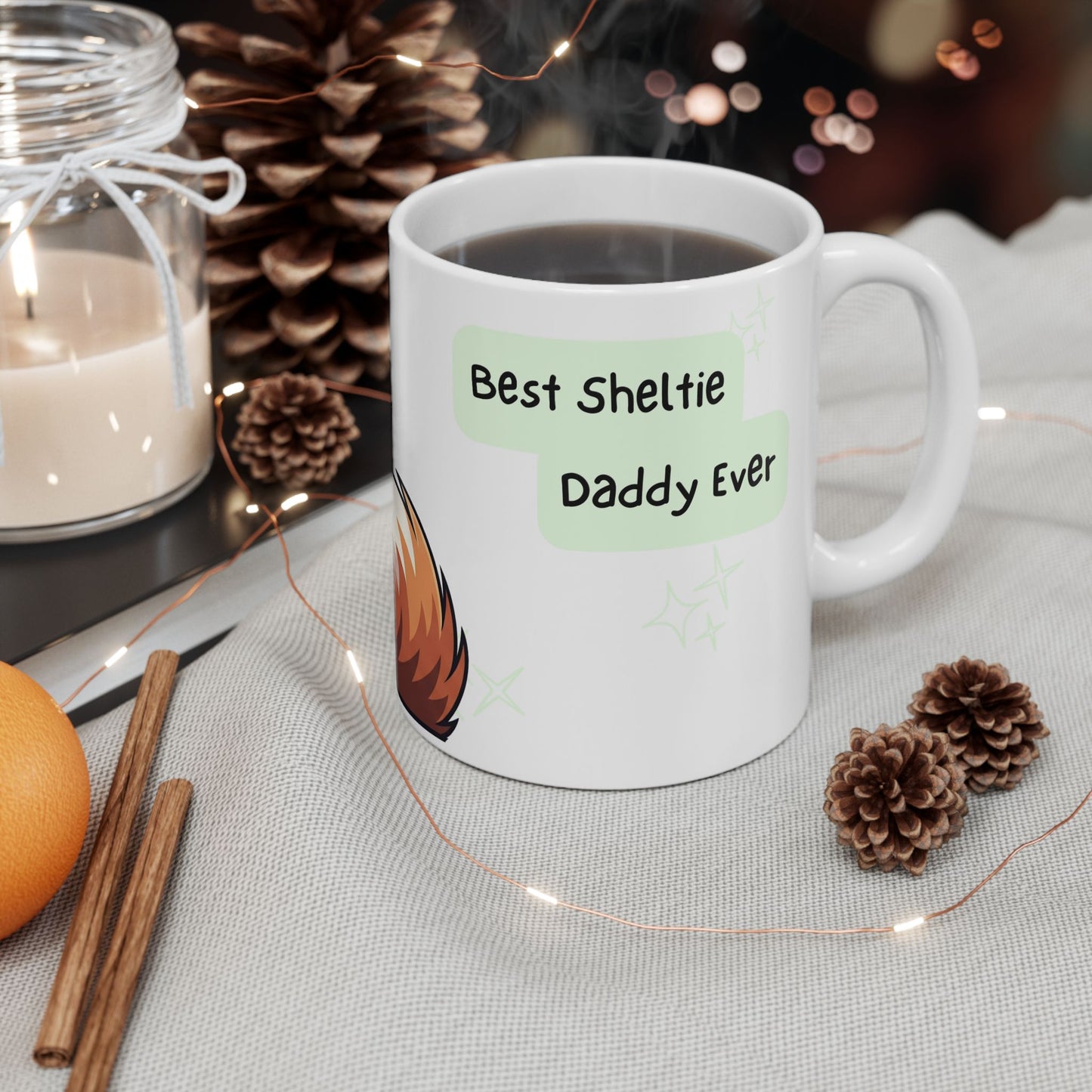 Sheltie Peek-a-Boo Mug | Best Sheltie Daddy Gift