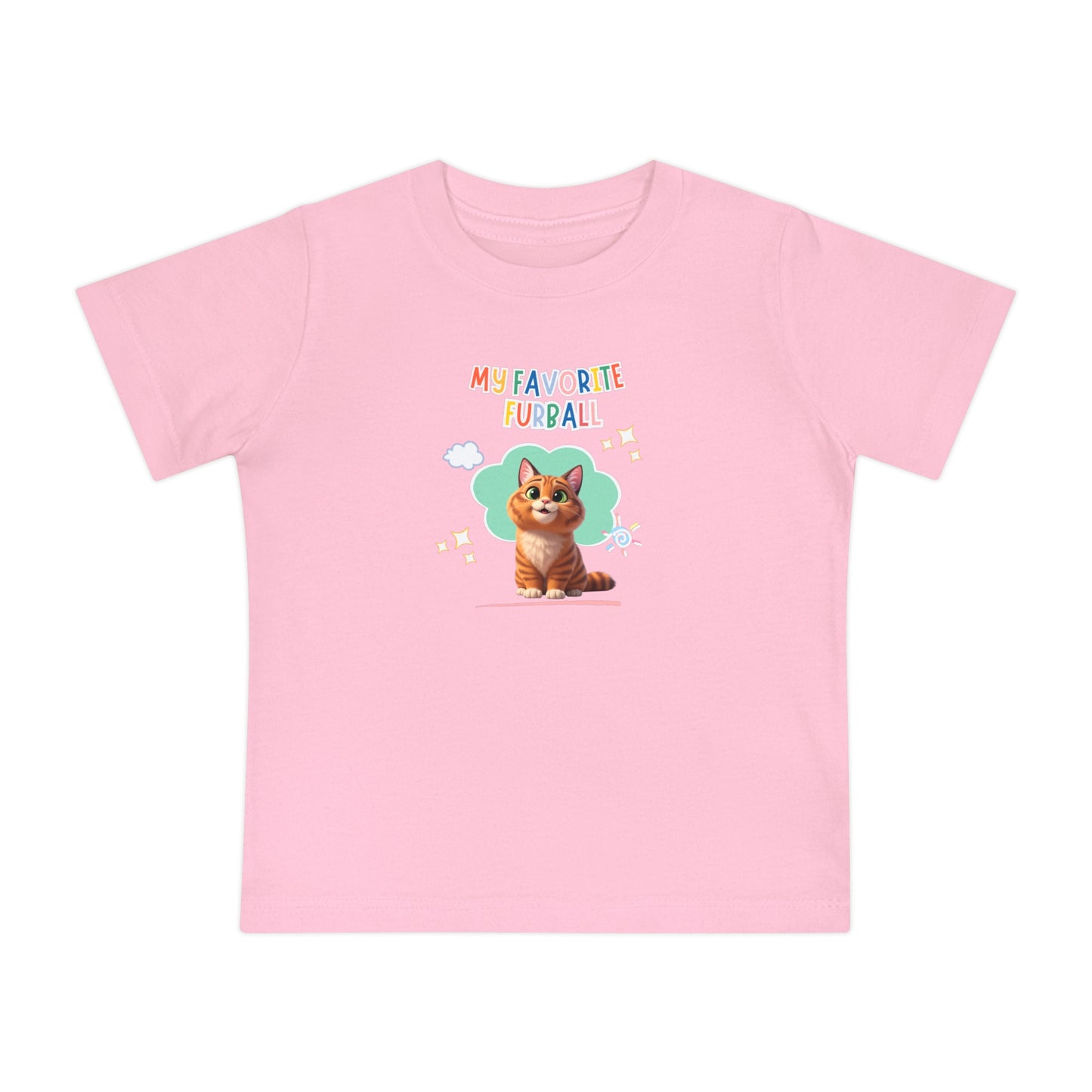Short hair orange tabby cat Favorite Furball Baby Tee