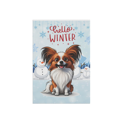 Papillon Hello Winter Garden Banner