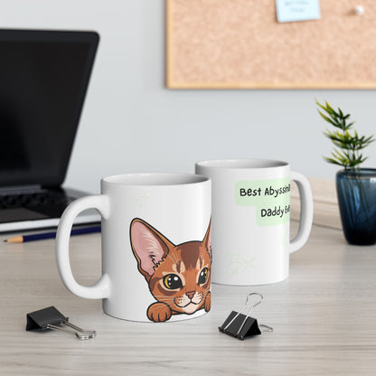Abyssinian Peek-a-Boo Mug | Best Abyssinian Daddy Gift