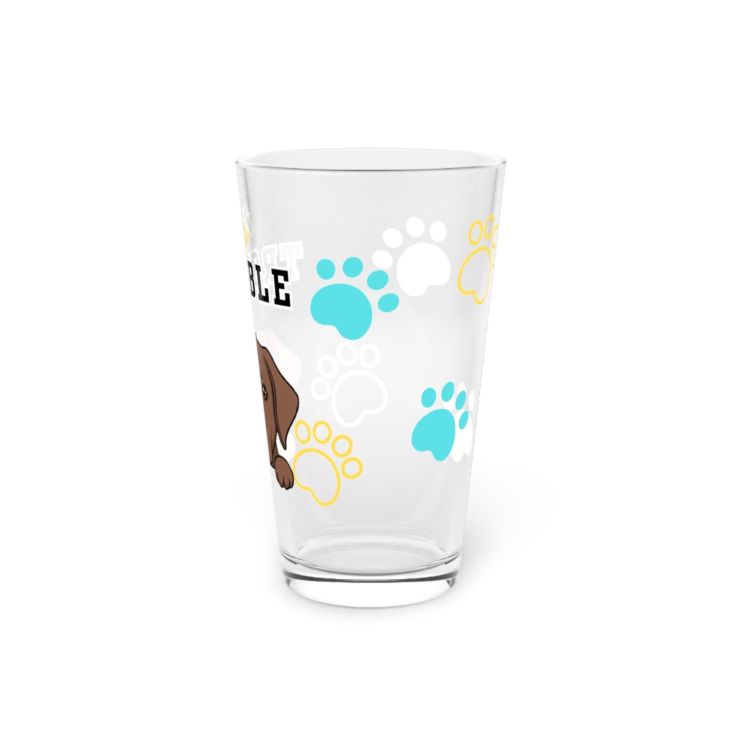 Labrador Tiny Trouble Pint Glass