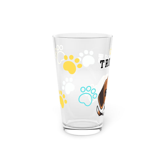Beagle Tiny Trouble Pint Glass