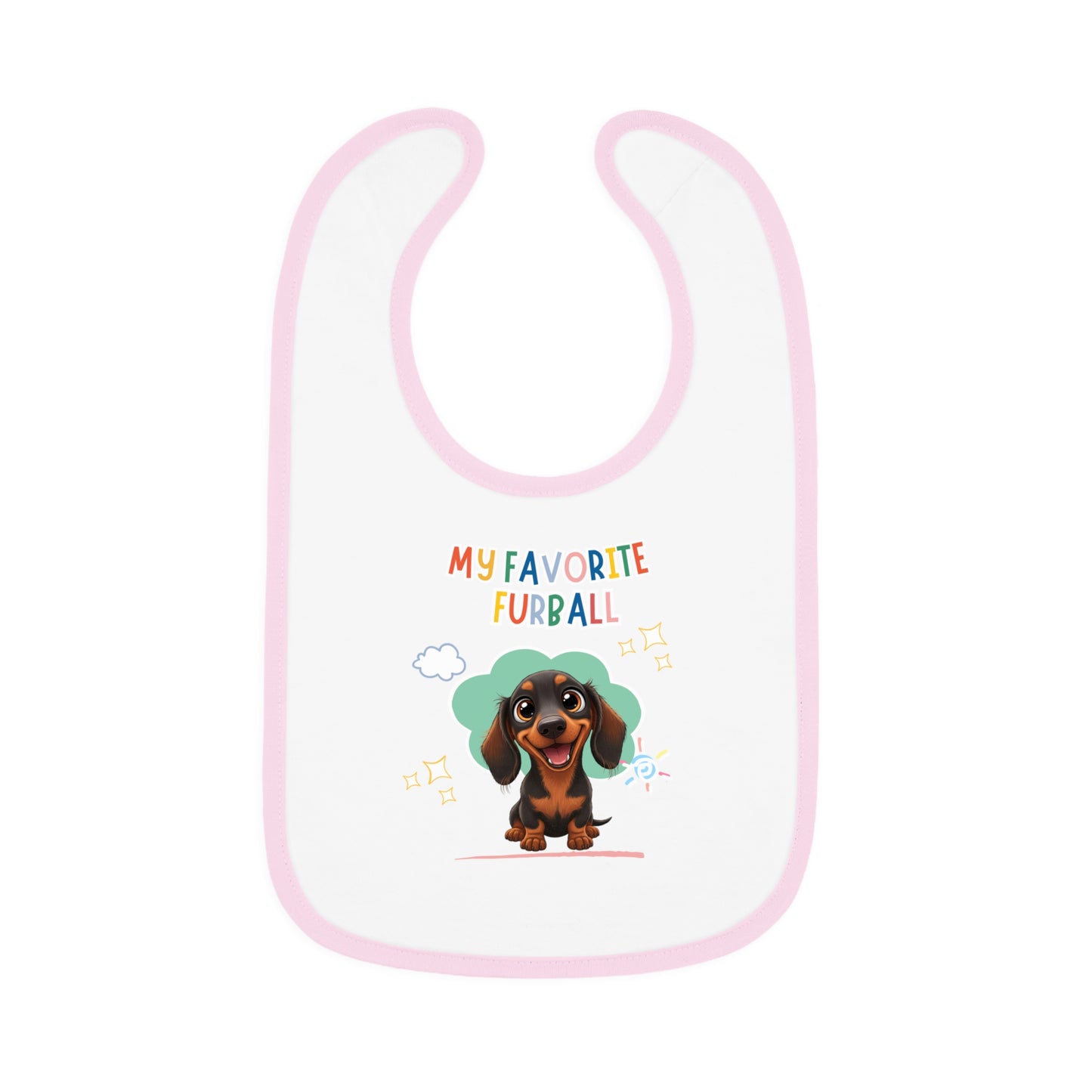 Dacshund Favorite Furball Baby Bib