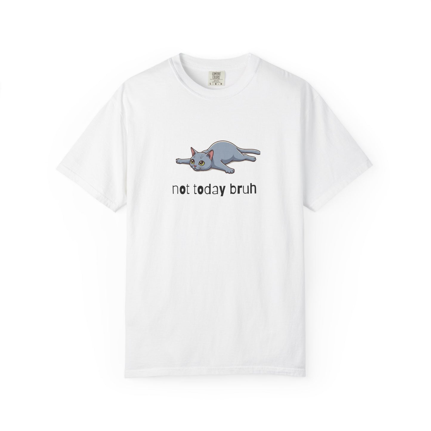 Short hair gray cat Not Today Bruh T-Shirt