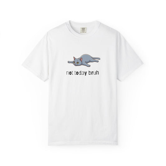 Short hair gray cat Not Today Bruh T-Shirt
