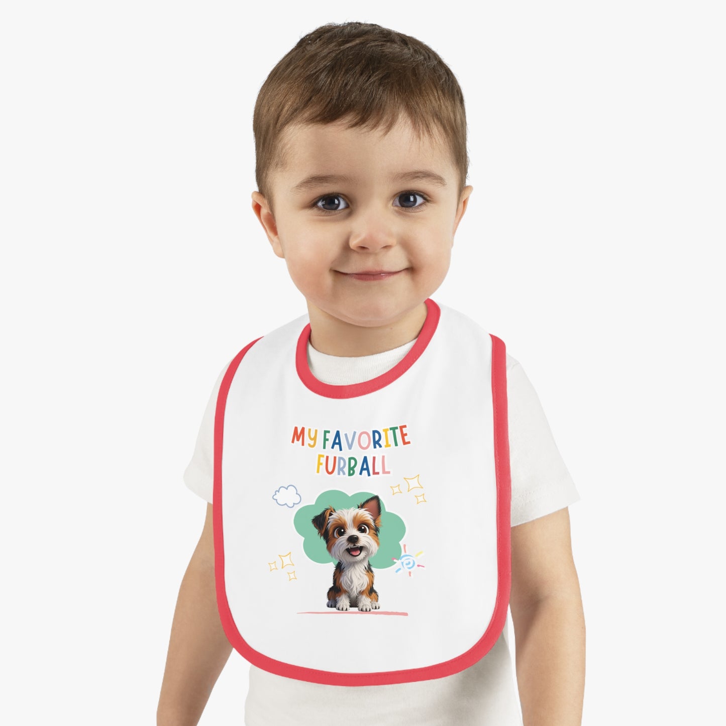 Yorkie Favorite Furball Baby Bib