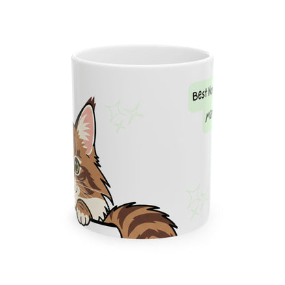 Norwegian Forest Cat Peek-a-Boo Mug | Best Norwegian Forest Mama Gift