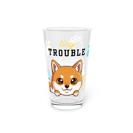 Shiba Tiny Trouble Pint Glass