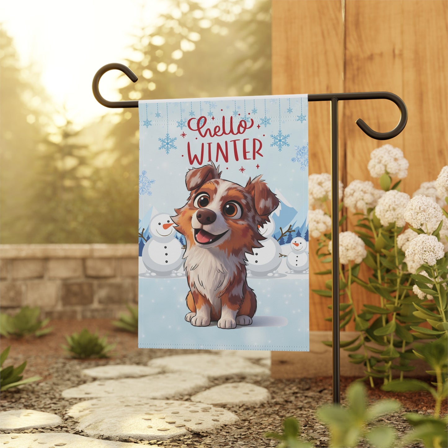 Aussie Hello Winter Garden Banner