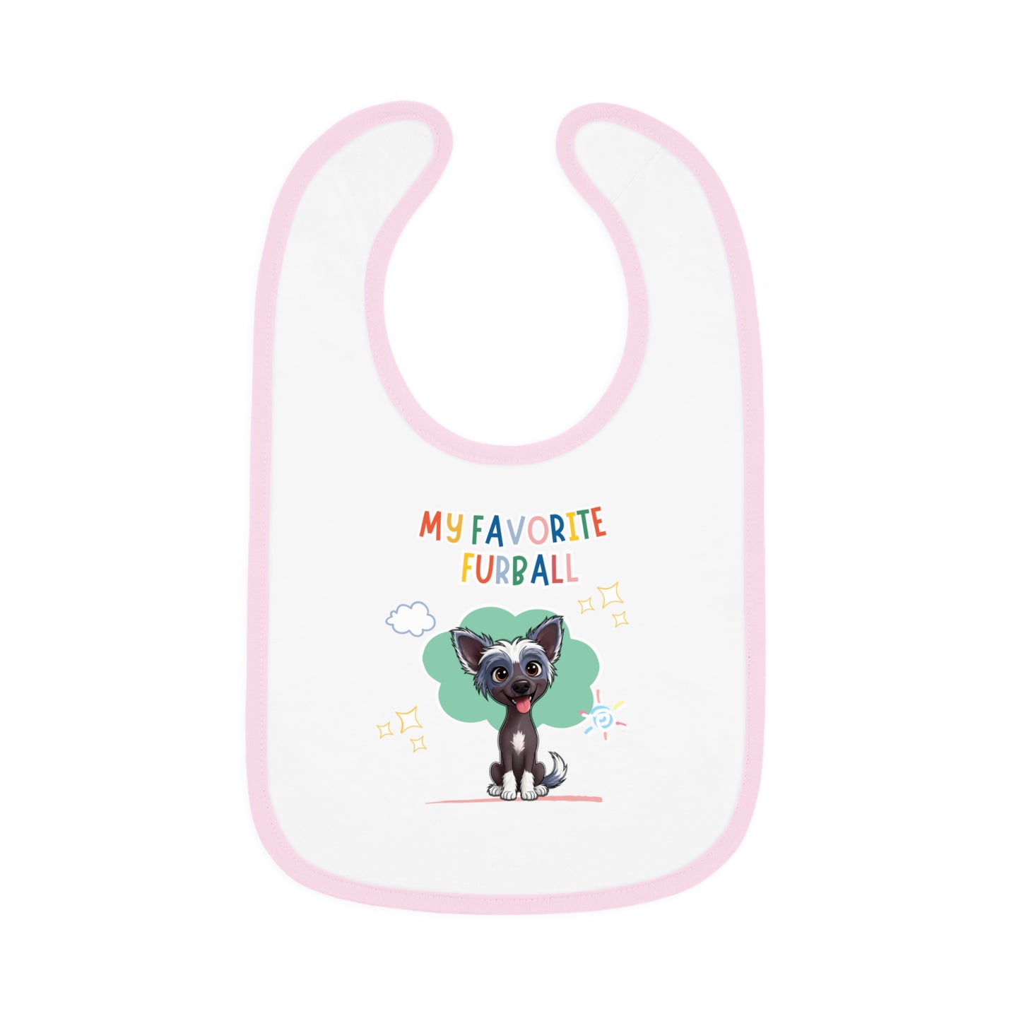 Chinese Crested Favorite Furball Baby Bib