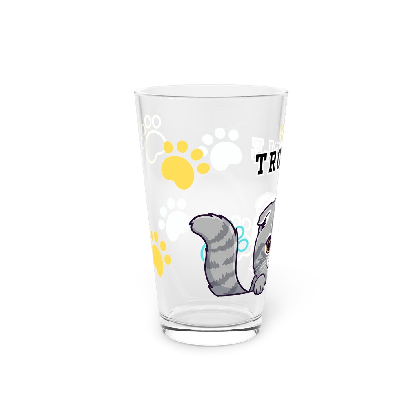 Scottish Fold Tiny Trouble Pint Glass