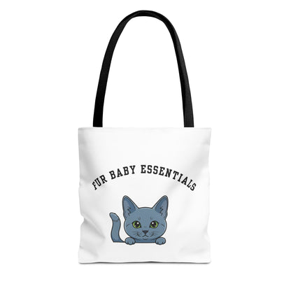 Short hair gray cat FurBaby Tote Bag