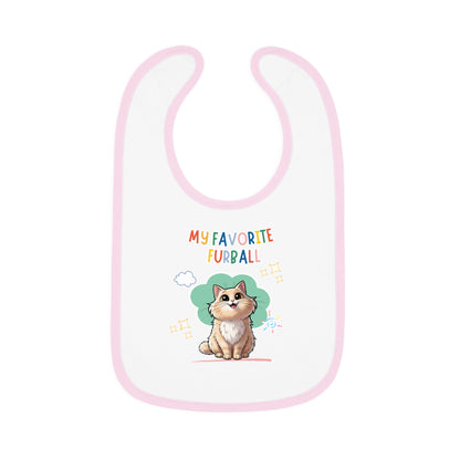 Long hair Cream Cat Favorite Furball Baby Bib