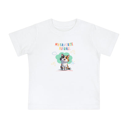 Short hair calico cat Favorite Furball Baby Tee