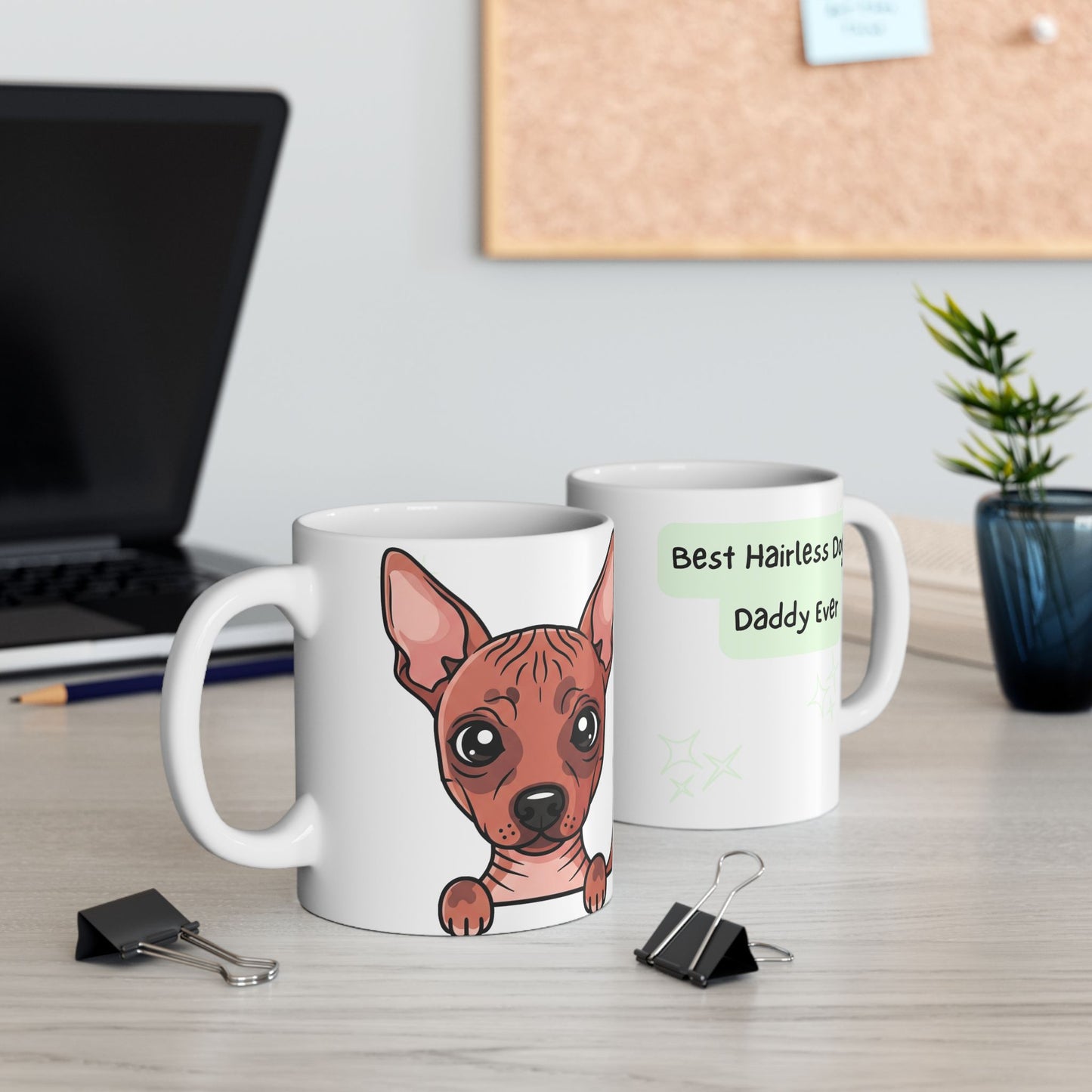 Peruvian Hairless Peek-a-Boo Mug | Best Hairless Dog Daddy Gift