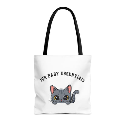 Short hair gray cat FurBaby Tote Bag