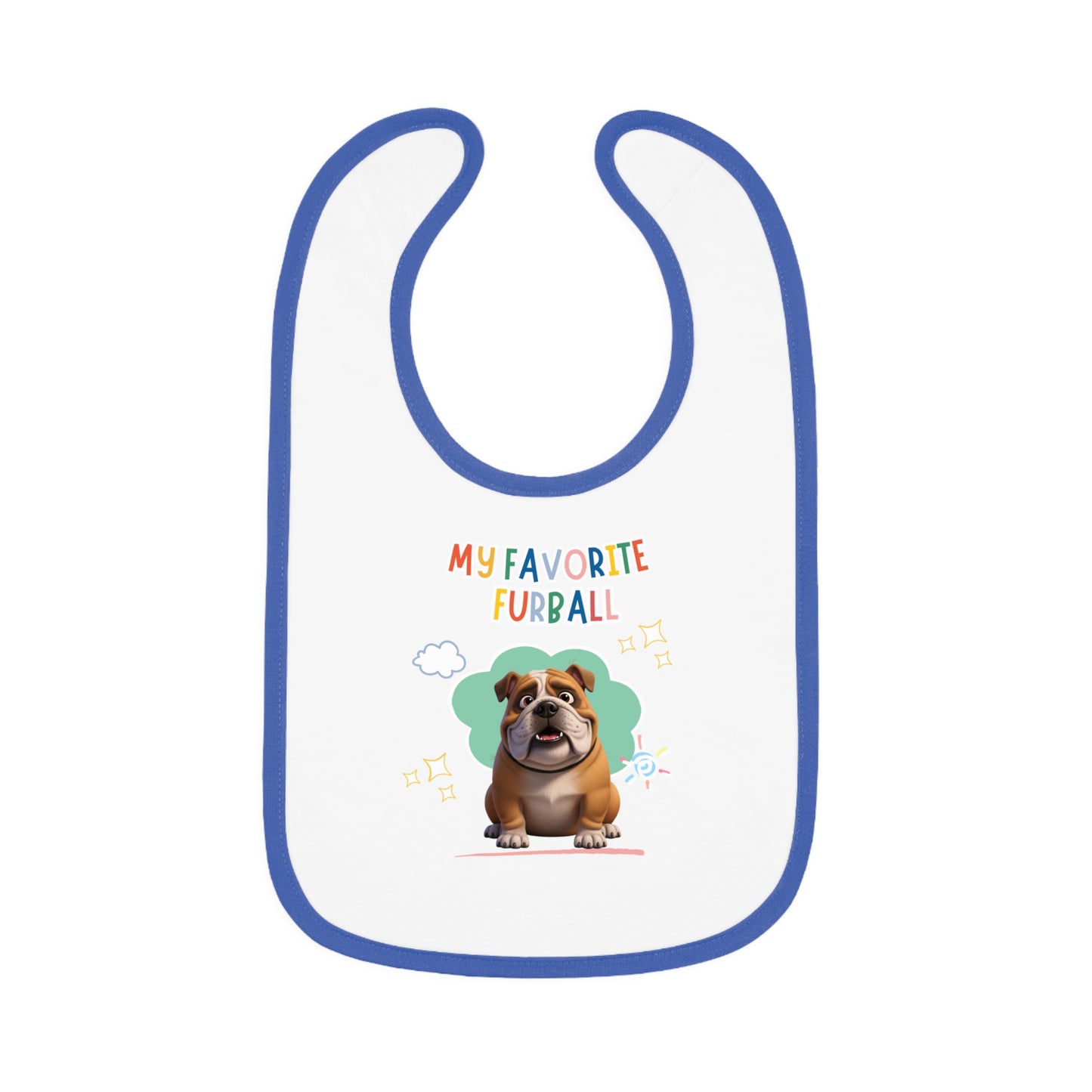 Bulldog Favorite Furball Baby Bib