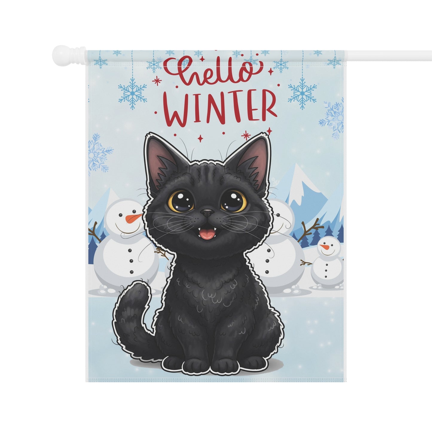 Selkirk Rex Hello Winter Garden Banner