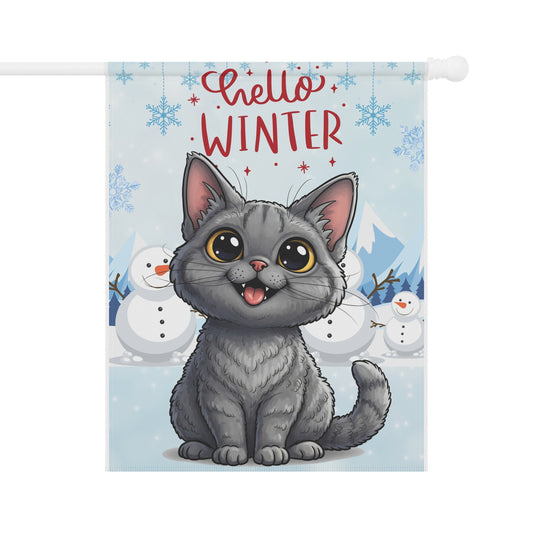Selkirk Rex Hello Winter Garden Banner