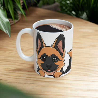 German Shepherd Peek-a-Boo Mug | Best German Shepherd Daddy