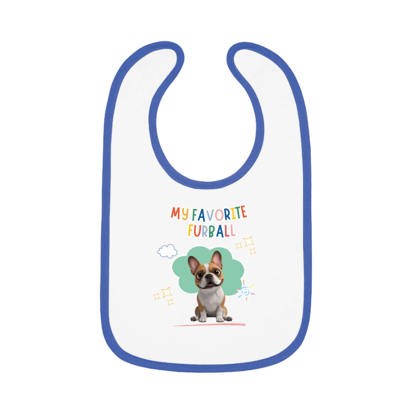 Frenchie Favorite Furball Baby Bib