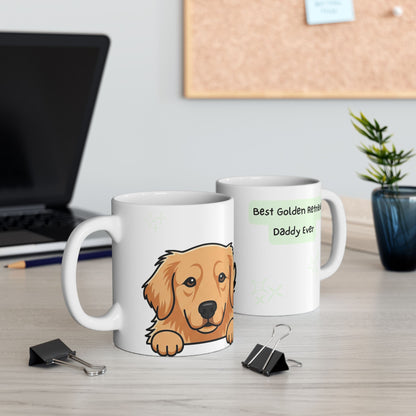 Golden Retriever Peek-a-Boo Mug | Best Golden Retriever Daddy Gift