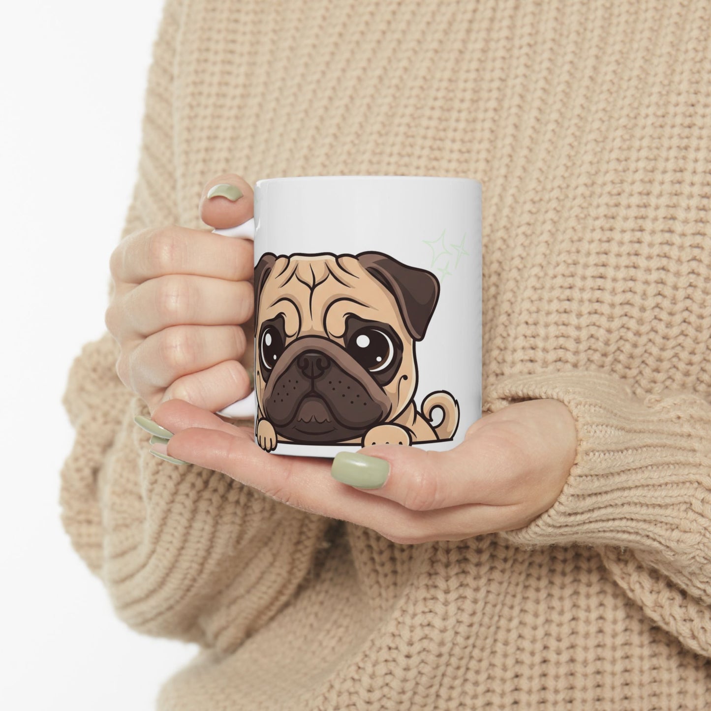Pug Peek-a-Boo Mug | Best Pug Daddy Gift