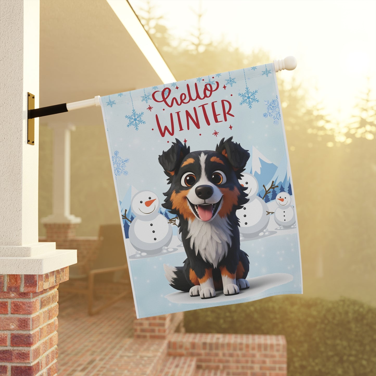 Aussie Hello Winter Garden Banner