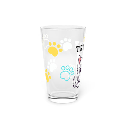 Westie Tiny Trouble Pint Glass