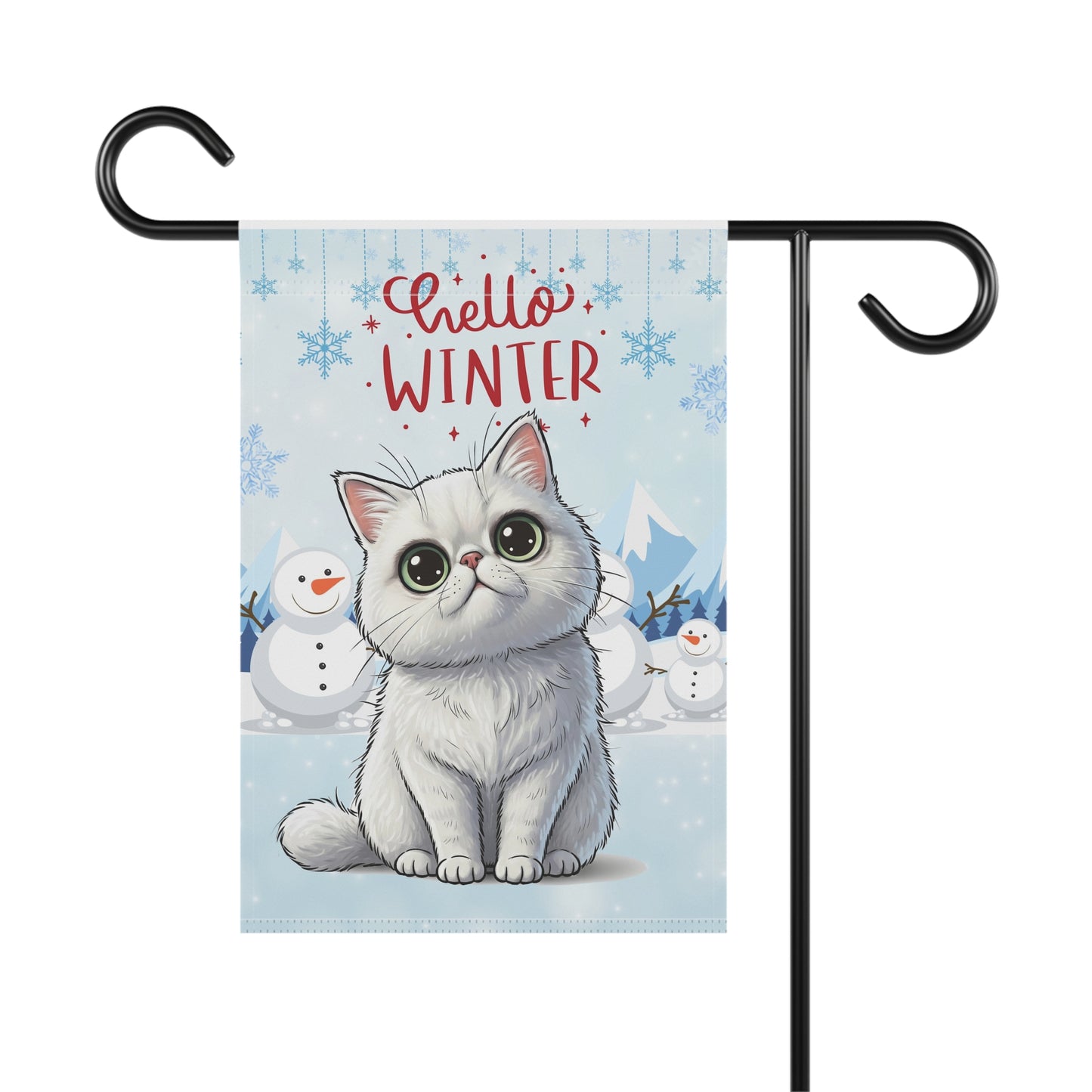 Exotic Shorthair Hello Winter Garden Banner