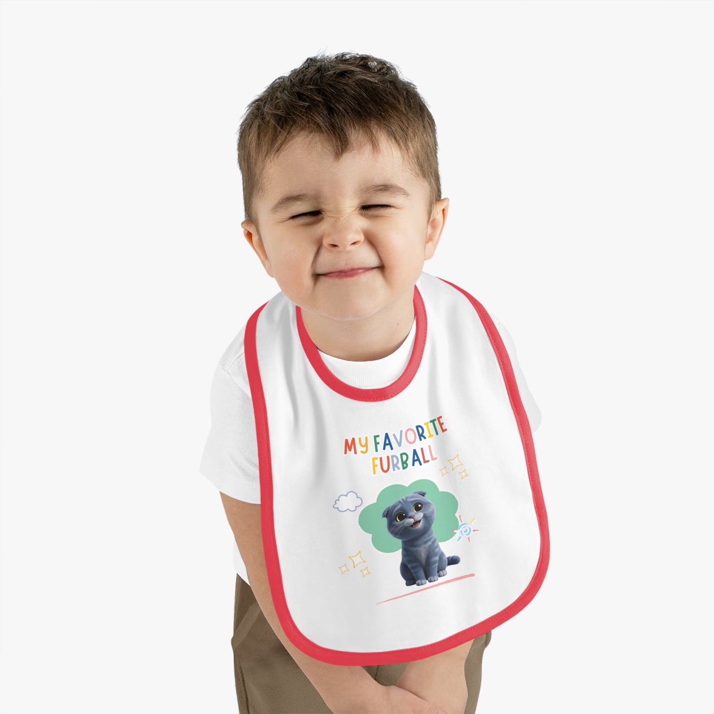 Scottish Fold Favorite Furball Baby Bib