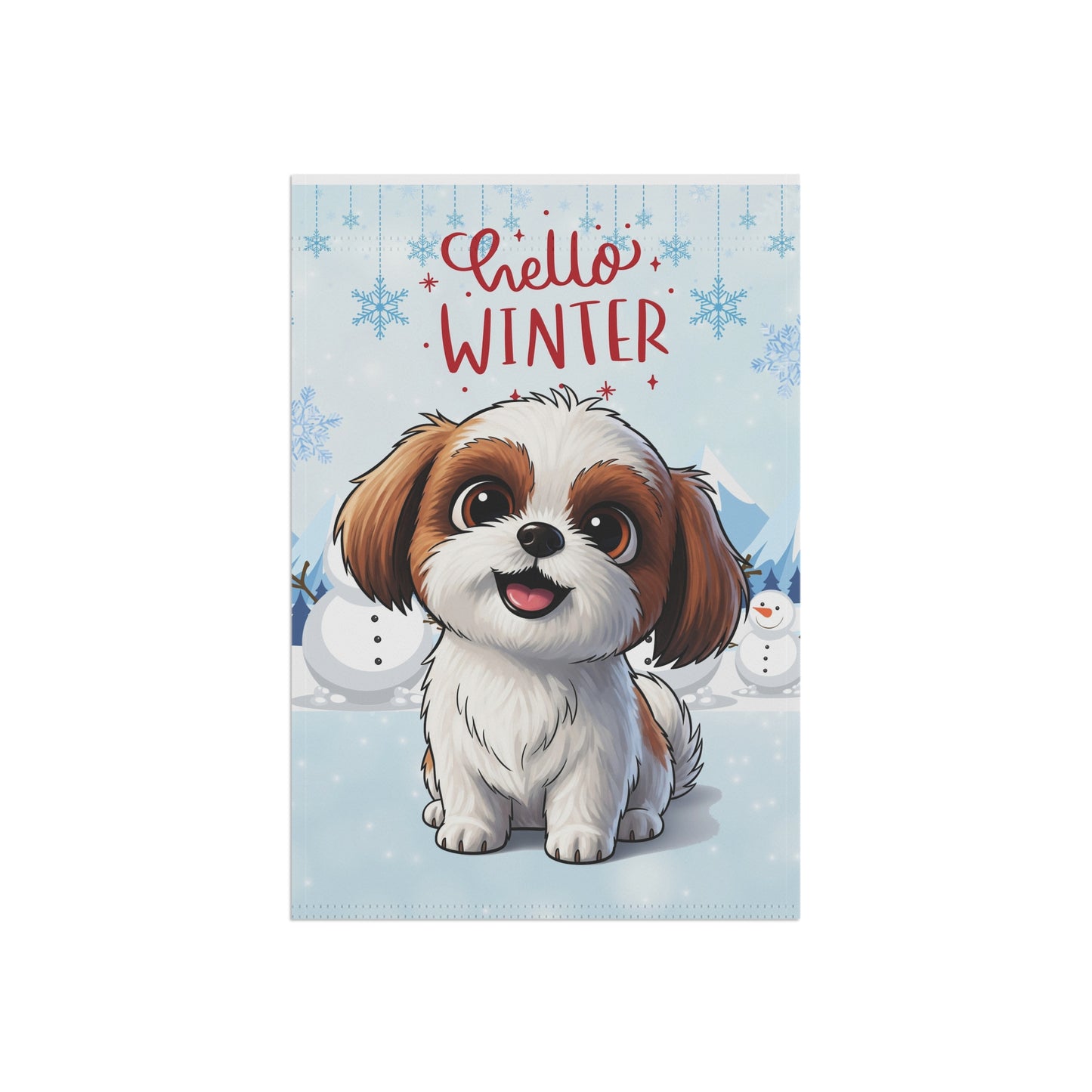 Shih Tzu Hello Winter Garden Banner