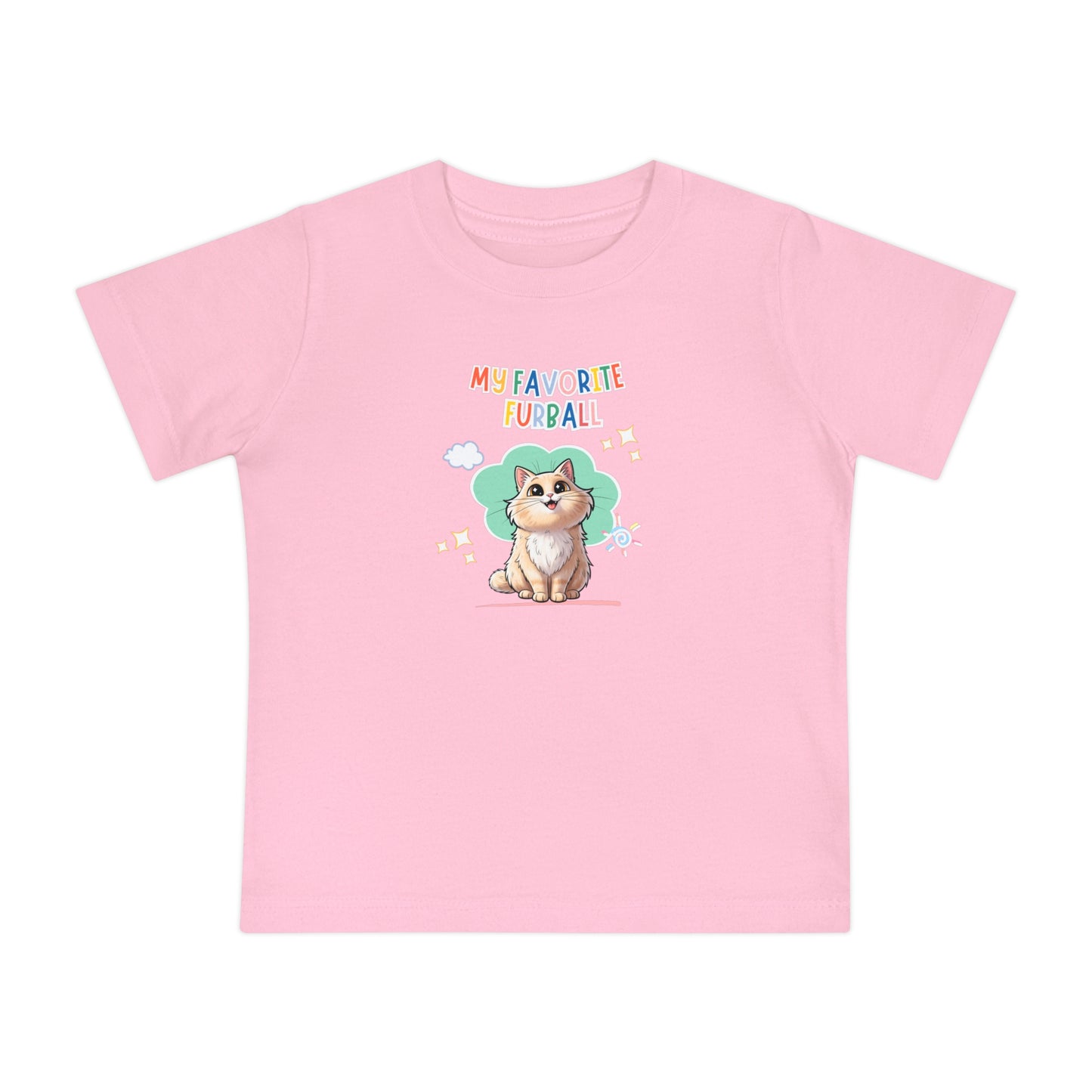 Long hair Cream Cat Favorite Furball Baby Tee
