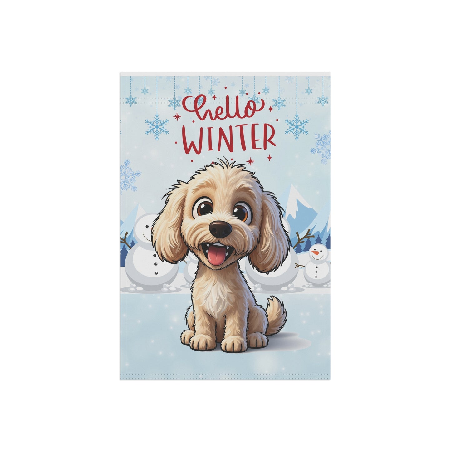 Doodle Hello Winter Garden Banner