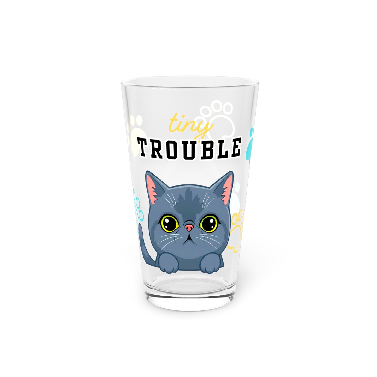 Exotic Shorthair Tiny Trouble Pint Glass