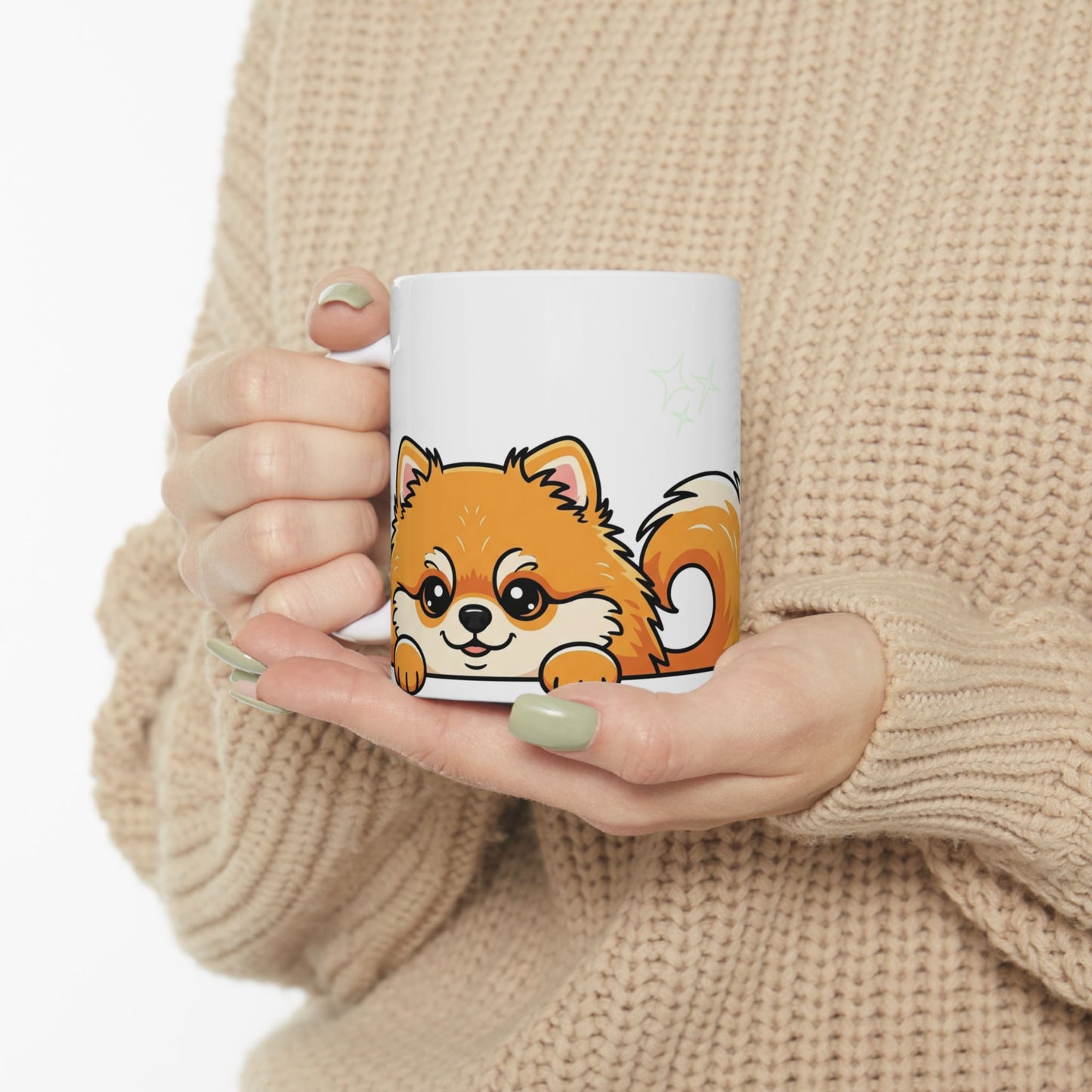 Pomeranian Peek-a-Boo Mug | Best Pomeranian Mama Gift