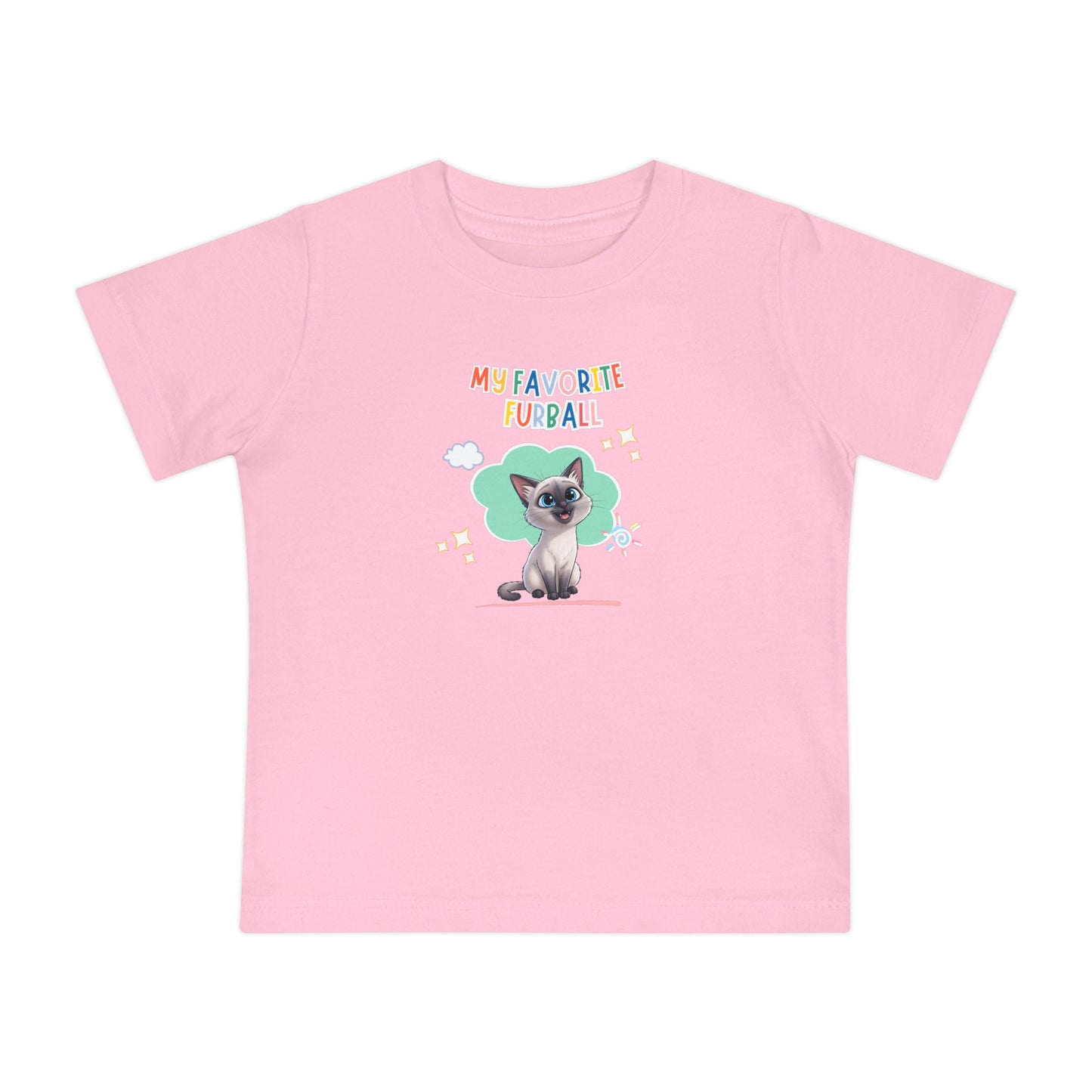 Siamese Cat Favorite Furball Baby Tee