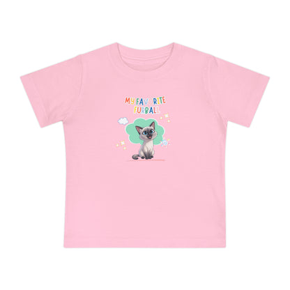 Siamese Cat Favorite Furball Baby Tee