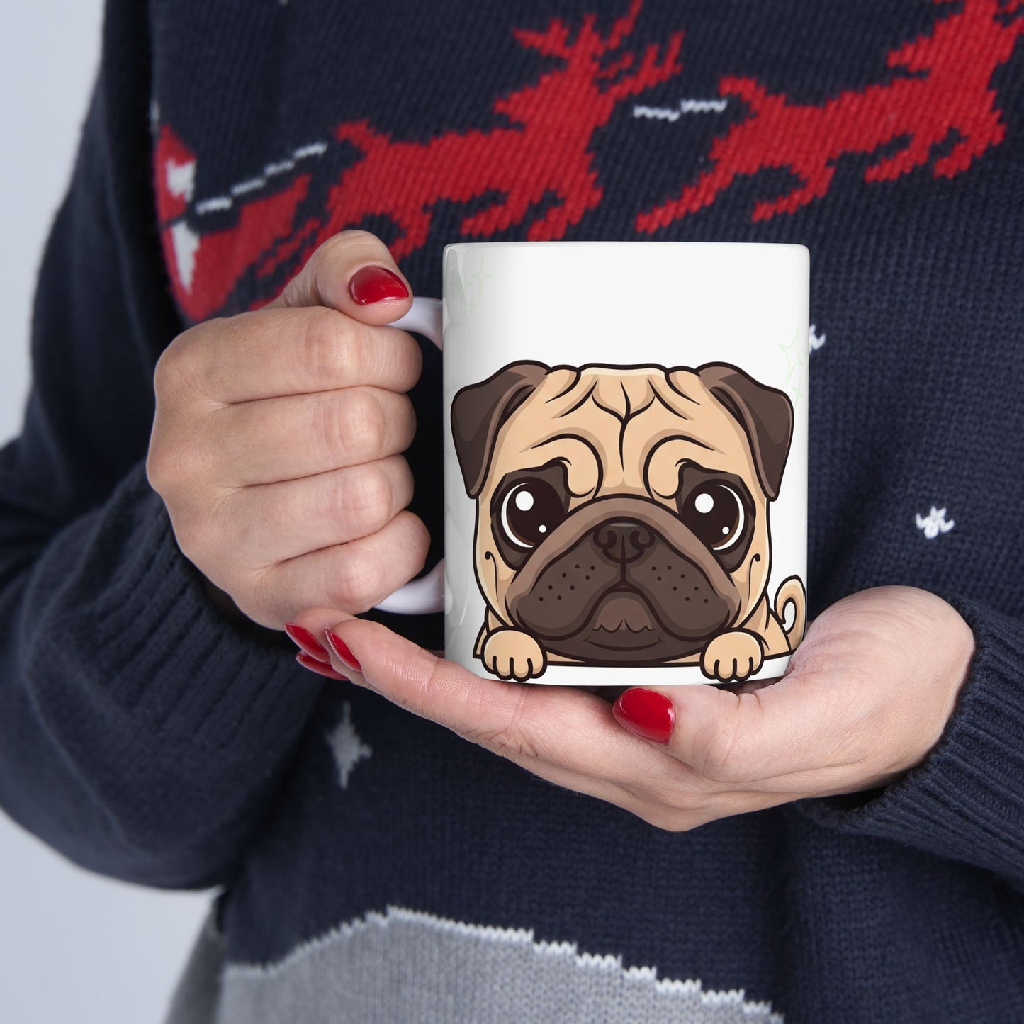 Pug Peek-a-Boo Mug | Best Pug Mama Gift
