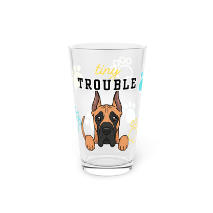 Great Dane Tiny Trouble Pint Glass