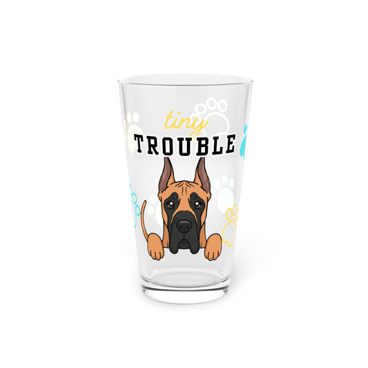 Great Dane Tiny Trouble Pint Glass