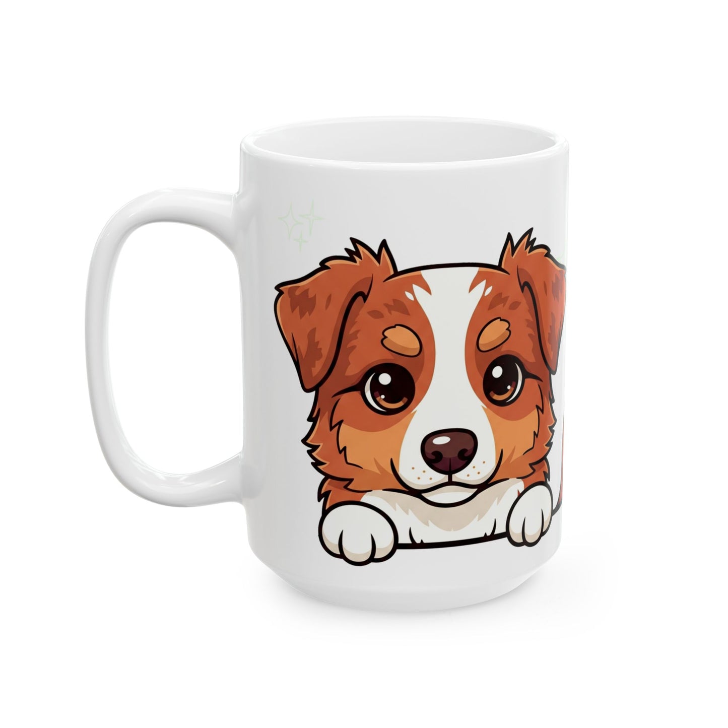 Australian Shepherd Peek-a-Boo Mug | Best Aussie Daddy Gift