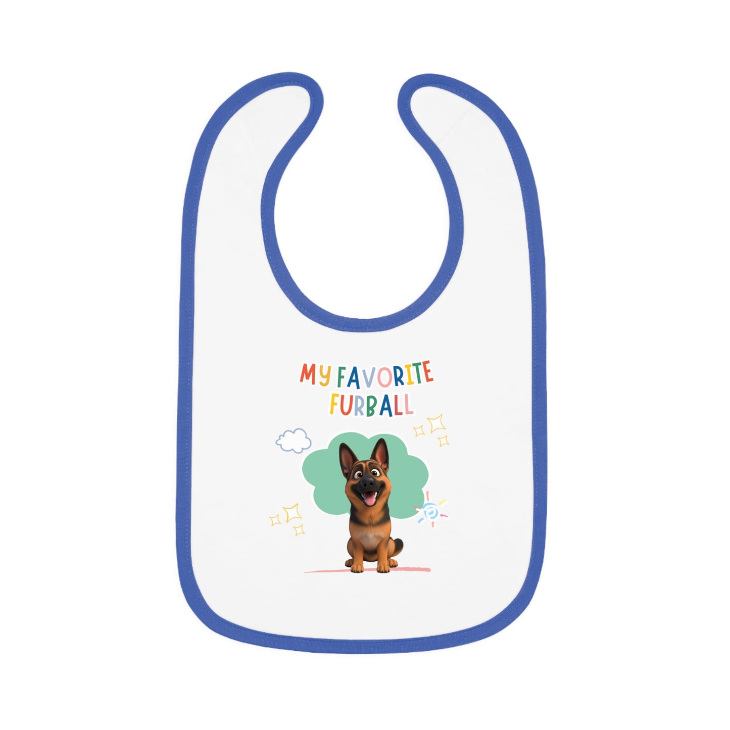 German Shepherd Favorite Furball Baby Bib