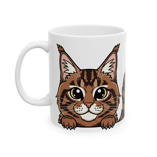 Maine Coon Peek-a-Boo Mug | Best Maine Coon Daddy Gift
