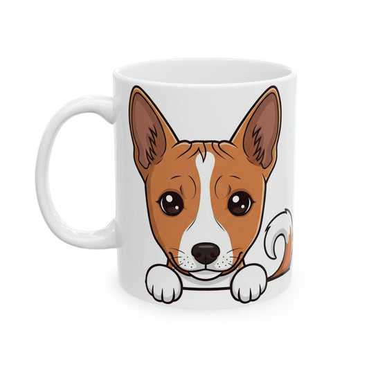 Basenji Peek-a-Boo Mug | Best Basenji Daddy Gift
