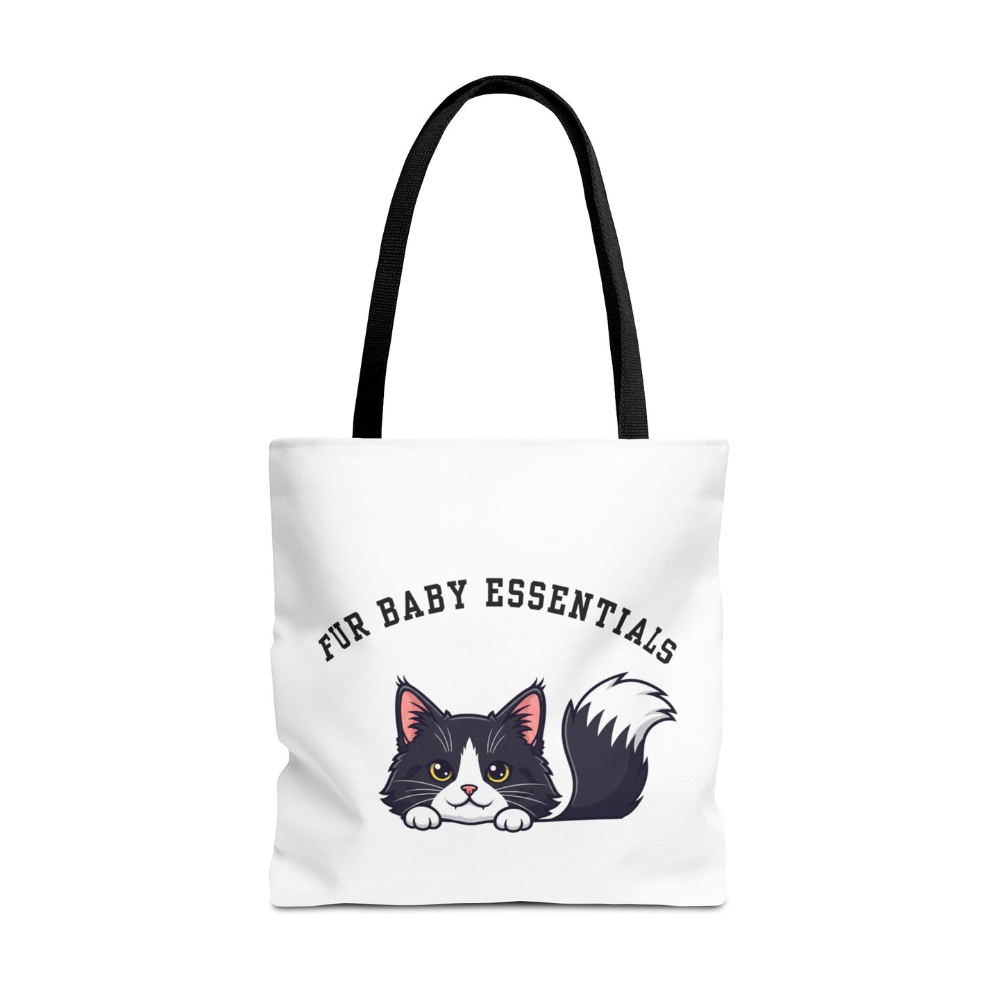 Long hair tuxedo cat FurBaby Tote Bag