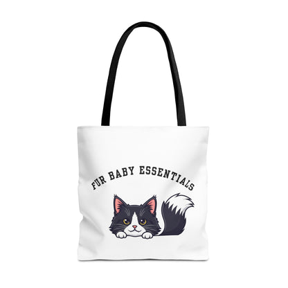 Long hair tuxedo cat FurBaby Tote Bag