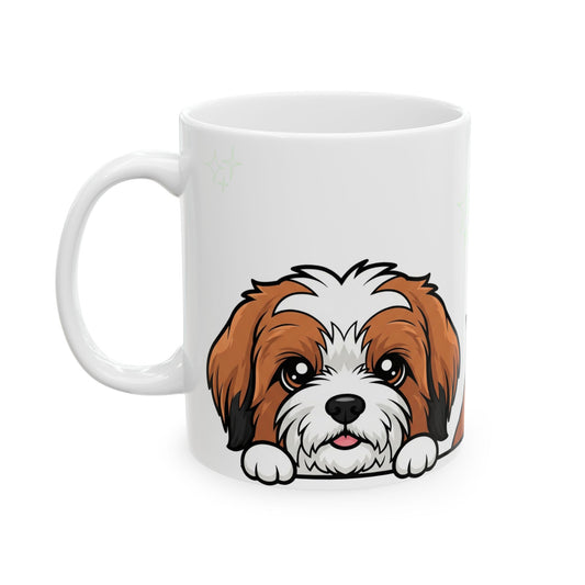Tibetan Terrier Peek-a-Boo Mug | Best Tibetan Terrier Mama