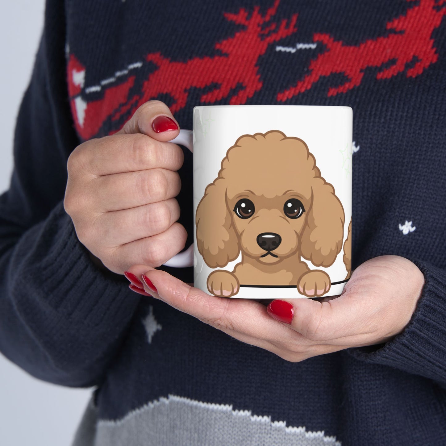 Poodle Peek-a-Boo Mug | Best Poodle Mama Gift