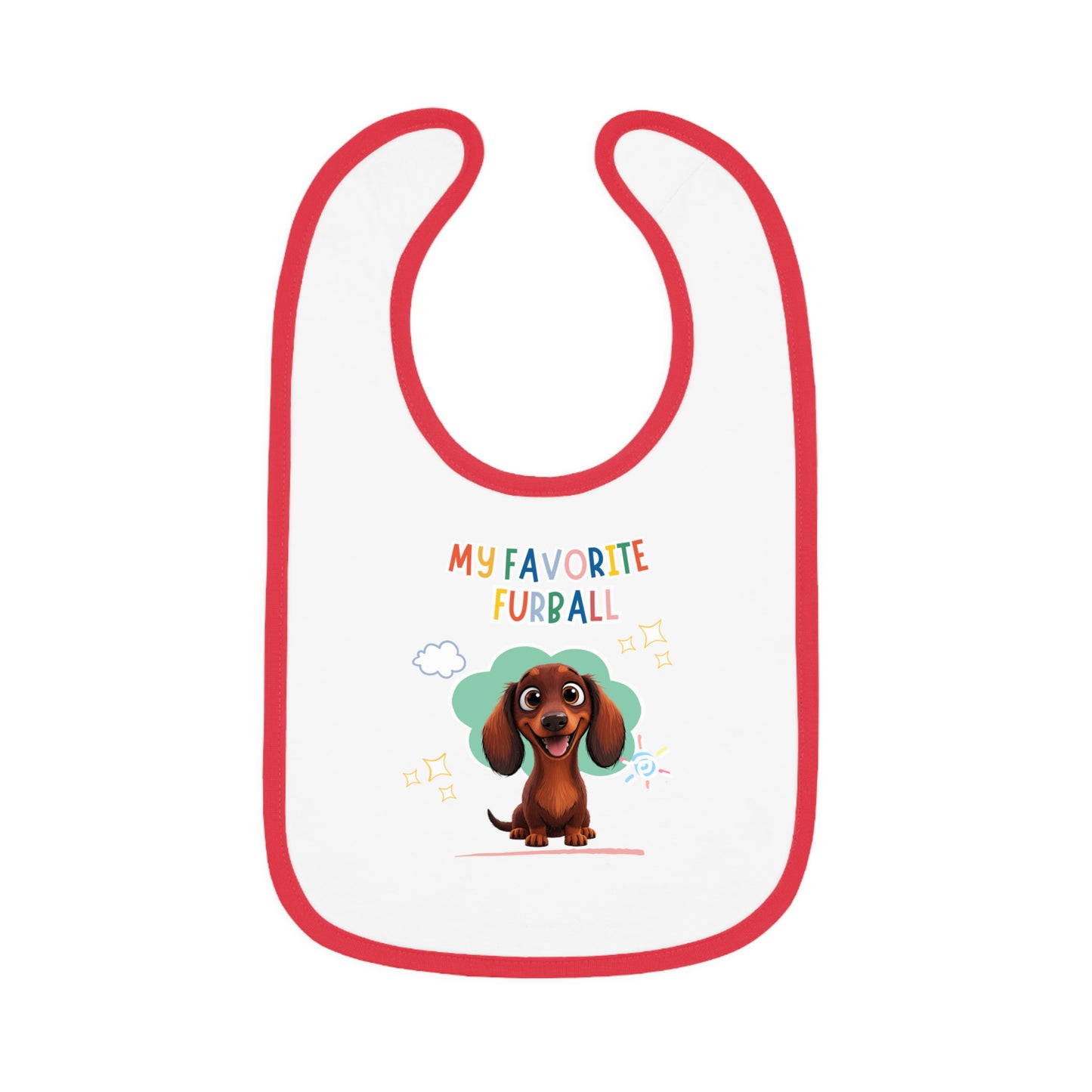 Dacshund Favorite Furball Baby Bib